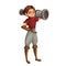 Cool Characters Series: Cannon Boy isolated on White Background