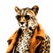 Cool Cheetah In Jacket: Realistic Portraitures By Decadent Graphic Designer