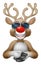 Cool Christmas Reindeer Cartoon Deer in Sunglasses