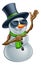 Cool Christmas Snowman in Sunglasses or Shades