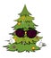 Cool christmas tree cartoon