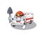 Cool clever Miner ambulance cartoon character design