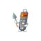 Cool clever Miner flashdisk cartoon character design