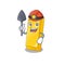 Cool clever Miner gold bar cartoon character design