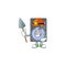 Cool clever Miner hard disk cartoon character design