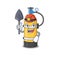 Cool clever Miner oxygen cylinder cartoon character design