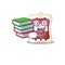 Cool and clever Student blood bag mascot cartoon with book