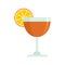 Cool cocktail icon flat isolated vector