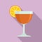 Cool cocktail icon, flat style