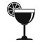 Cool cocktail icon, simple style