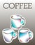 Cool coffee poster template