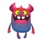 Cool colorful cartoon monster character