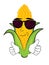 Cool corn cartoon
