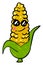 Cool corn, illustration, vector