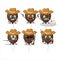Cool cowboy brown balloons cartoon character with a cute hat