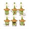 Cool cowboy champagne bottle open cartoon character with a cute hat