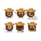 Cool cowboy chocolate cookies cartoon character with a cute hat