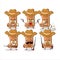 Cool cowboy gingerbread socks cartoon character with a cute hat