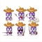 Cool cowboy purple firecracker cartoon character with a cute hat