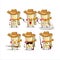 Cool cowboy treasure paper cartoon character with a cute hat