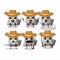 Cool cowboy white dice new cartoon character with a cute hat