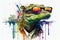 Cool Crocodile with Sunglasses - Graphic Art Illustration Colorful Art