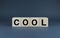 Cool. Cubes form the word Cool