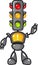 cool and cute character traffic light robot