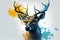 Cool Deer with Sunglasses and Graphic Art Illustration