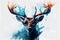 Cool Deer with Sunglasses and Graphic Art Illustration