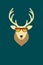 Cool deer wear a glasses, vector