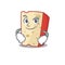 Cool dutch cheese mascot character with Smirking face