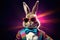 cool easter bunny with sunglasses AI generated