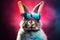 cool easter bunny with sunglasses AI generated