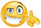 Cool emoticon pointing at you