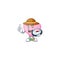 Cool Explorer pink love balloon cartoon character with a compass