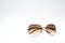 Cool and fashionable round sunglasses with vintage color styles isolated