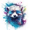Cool Ferret with Sunglasses in Expressive Pose for Posters and Web.