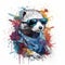 Cool Ferret with Sunglasses in Expressive Pose for Posters and Web.