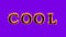 Cool fire text effect violet background