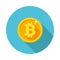 Cool flat bitcoin icon