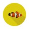 Cool flat Clownfish icon