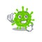 Cool flaviviridae cartoon design style making Thumbs up gesture