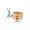 Cool friendly barber dimsum basket cartoon character style