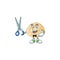 Cool friendly barber dumpling cartoon character style