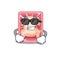 Cool frozen chicken cartoon character wearing expensive black glasses