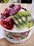 Cool fruit ice cream for summer