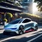 Cool futuristic electric concept car - ai generated image