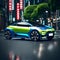 Cool futuristic electric concept car - ai generated image