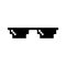 cool glasses optical glyph icon vector illustration